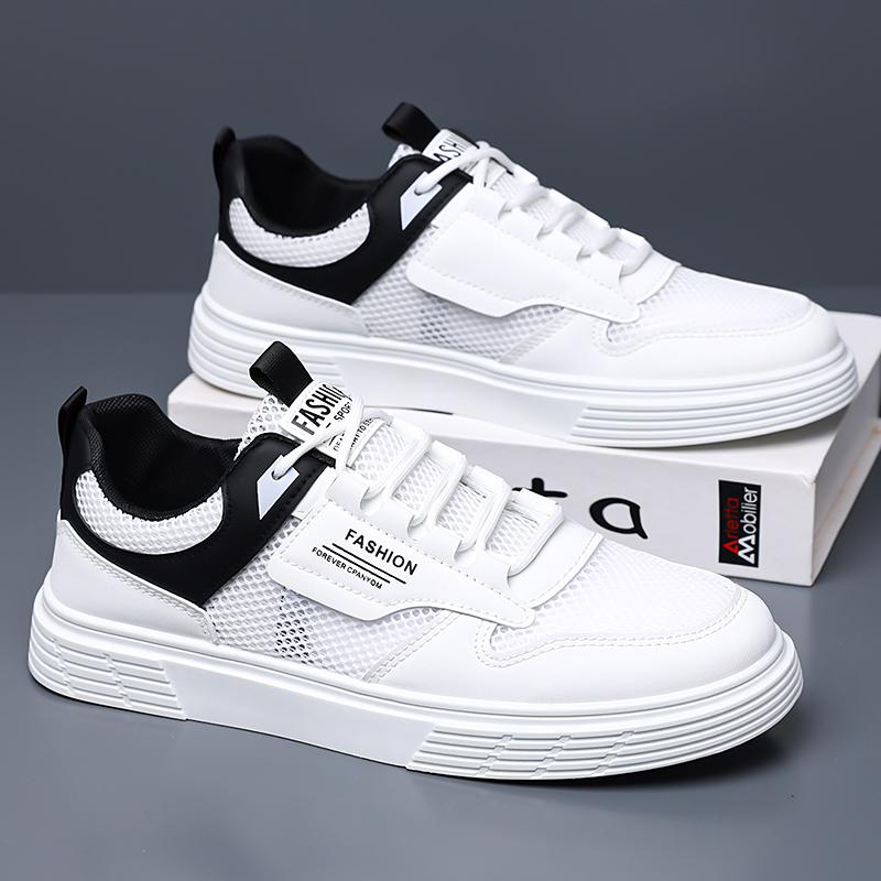 Trendy Men Mesh Casual Shoes Summer Breathable Lightweight Soft Sole Daily Walking Fashion Sneakers Male Outdoor Footwear