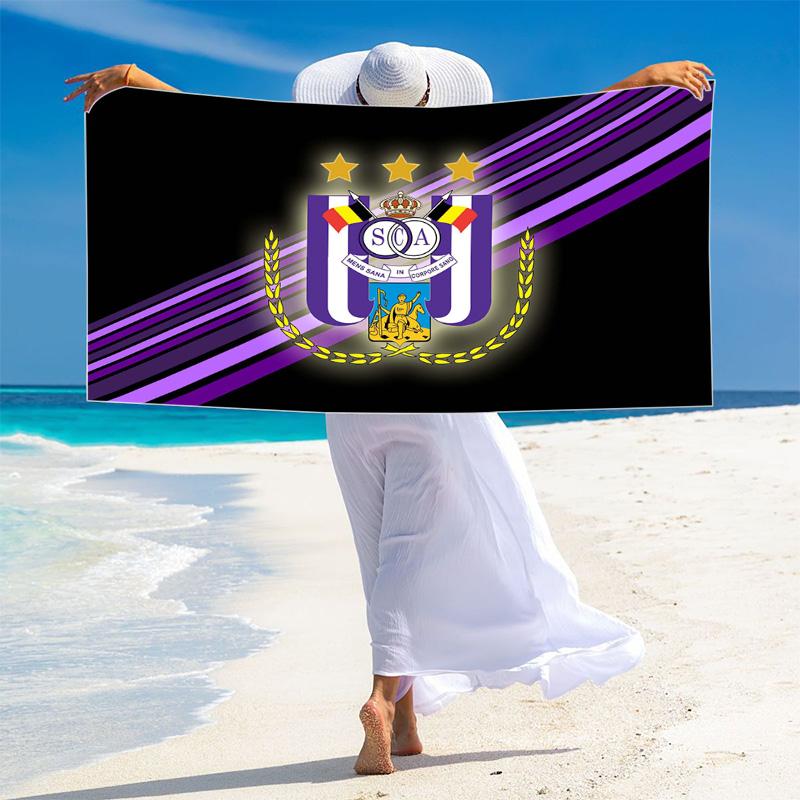 RSC Anderlecht Druck Strandtuch, Großes Weiches Schnelltrocknendes Handtuch für Strand Camping Schwimmen