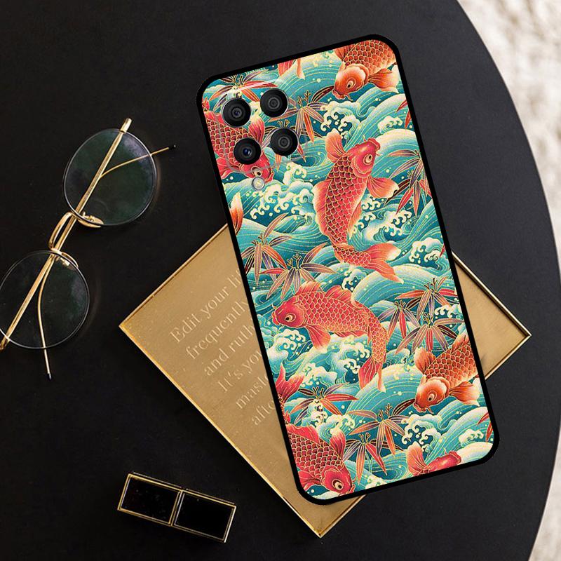 Японский паб Волна Аниме Арт Для Samsung Galaxy M15 M35 M55 M12 M13 M14 M34 M54 M33 M53 M21 M31 M11 M32 M52 M06 M16 Чехол Samsung M34 5G
