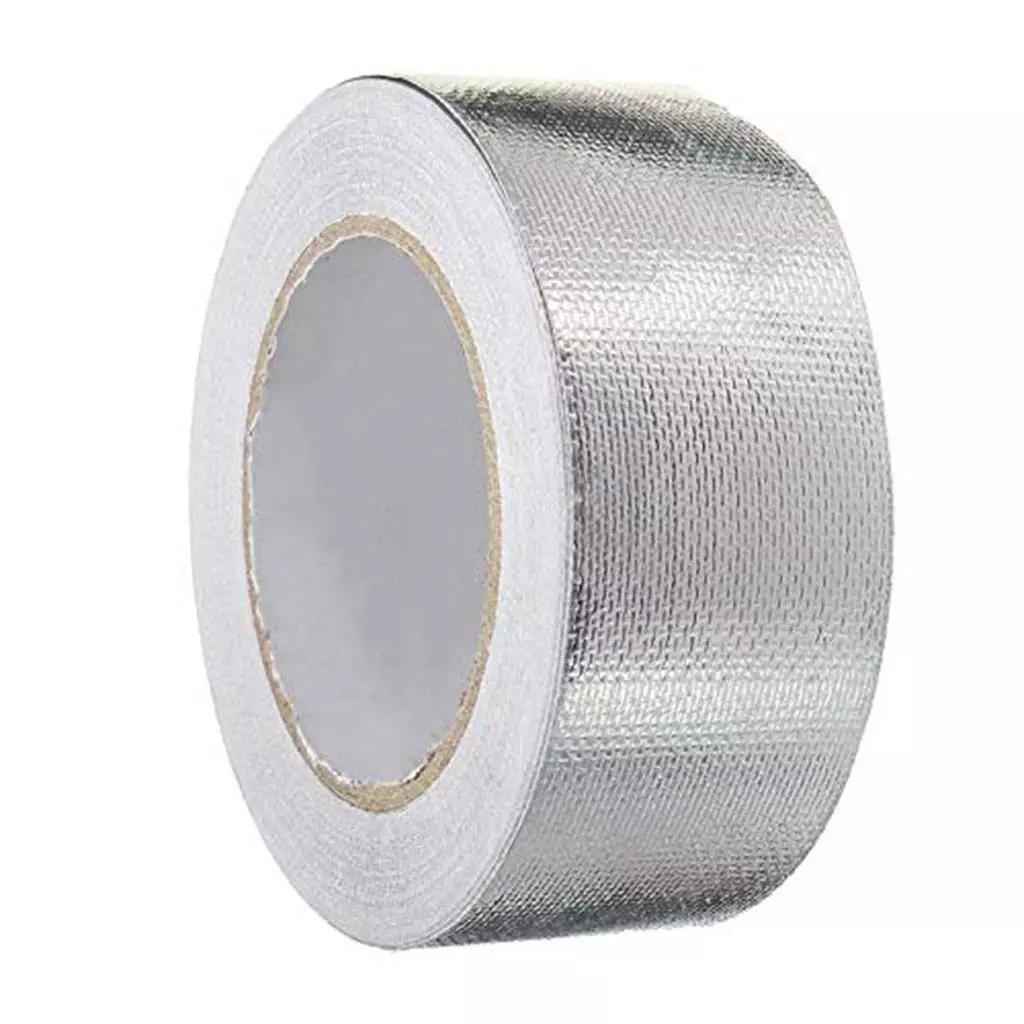 

High Temperature Aluminum Foil Tape Thickened Self-Fiberglass Cloth Tape for Range Hood Duct Easy To Tear Tape Repair Bundles 3cm&5m серебряный