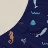 3pcs Soft Fitted Sheet Set Gifts Simple Style For Kids Ocean Animals Sea Life Pattern Print Washable Bed Sheet With Pillowcases