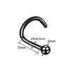 1PC 20G Steel Prong CZ Nose Screw Rings Nariz Earring Nostril Piercings Opal Twist Curved Bar Gem Nose Bone Stud Rings Jewelry