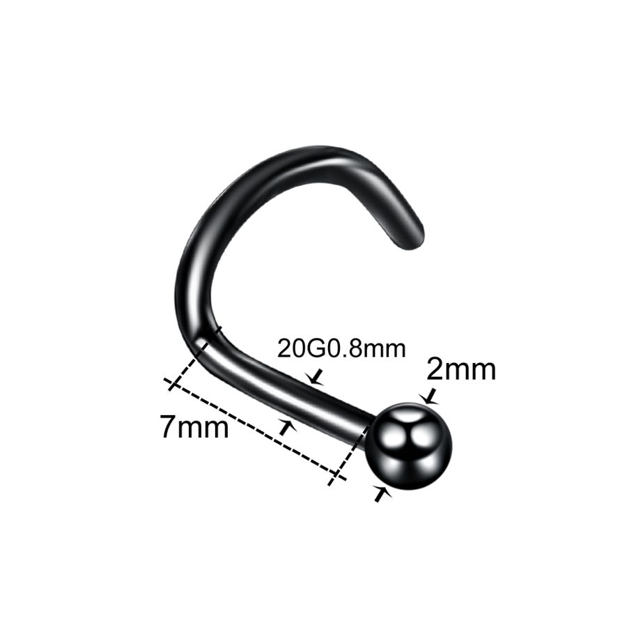 1PC 20G Steel Prong CZ Nose Screw Rings Nariz Earring Nostril Piercings Opal Twist Curved Bar Gem Nose Bone Stud Rings Jewelry