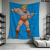 He Man Wall Tapestry Aesthetic Wall Hanging Printed Fabric Blanket Decorative Tapestries for Bedroom Living Room Home Decor