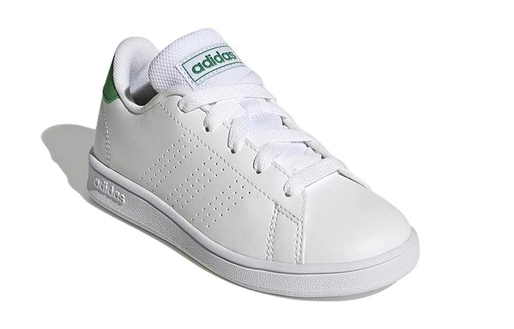 Adidas Neo ADVANTAGE Abrasion Resistant Low top Kids' Skateboarding Shoes White Green Kids' GY6995