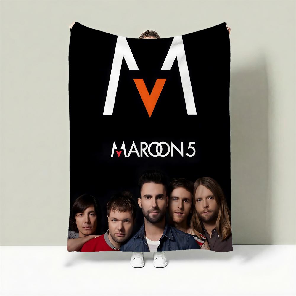 

Band M-Maroon 5 Throw Lightweight 240g Flannel Blanket Soft Skin-friendly for Summer Cooling 75cmx90cm