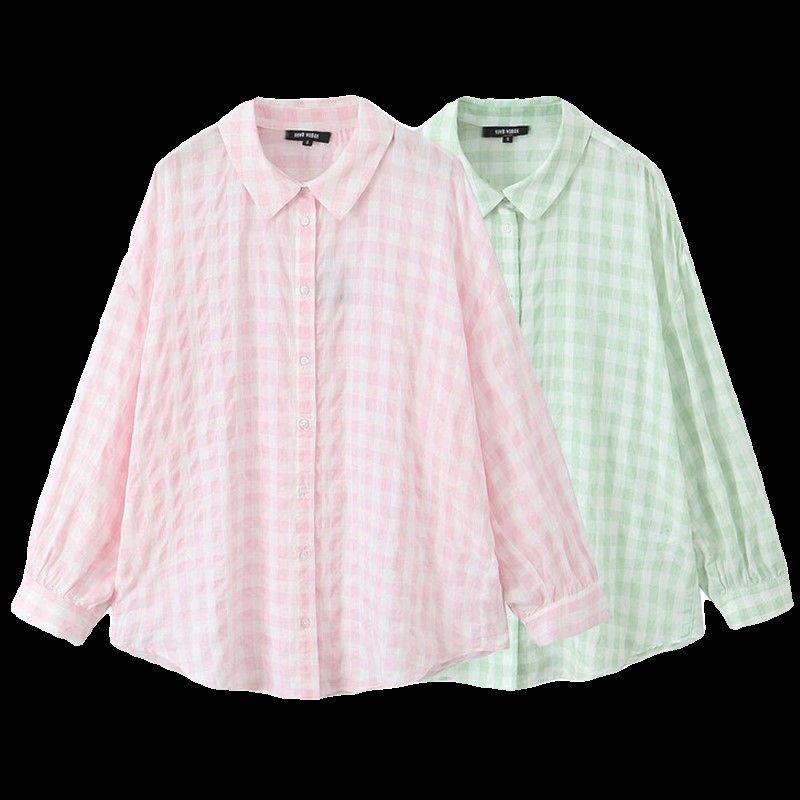 Fashion Style 2024 Spring New Women's Clothing Easiest for Match Loose Temperament Comfortable Long Sleeve Shirt 1971060 063