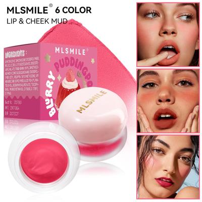 Fango Labbra Jelly, Lucidalabbra Vellutato Opaco, Crema Blush a Doppio Uso Facile da Pigmentare