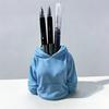 3D Printed Hoodie Pen Holder, Makeup Brush Organizer for Desk, Creative Sweatshirt Shape Pencil Storage Container, School Office Supplies