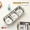 WORTHBUY 304 Stainless Steel Divided Sauce Dish