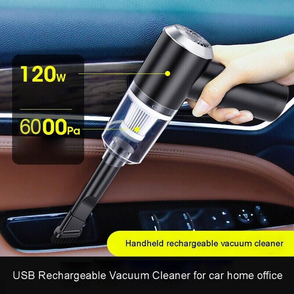 2 In 1 6000Pa Wireless Car Vacuum Cleaner High Suction Dust Catcher For Car and Home Cordless Handheld Vacuum Cleaner Air Duster