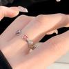 Colorful Heart Stunning Zirconia Ring For Women Geometric Copper Design Ideal For Chic Statements Fashion