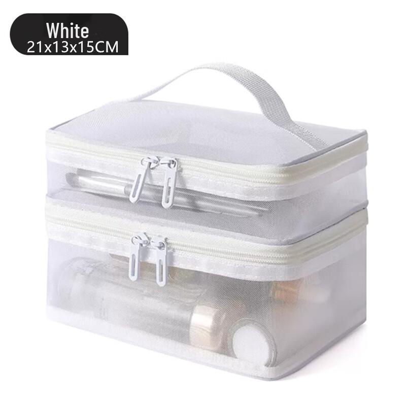 

Manle Island Double-Layer Mesh Cosmetic & Toiletry Bag