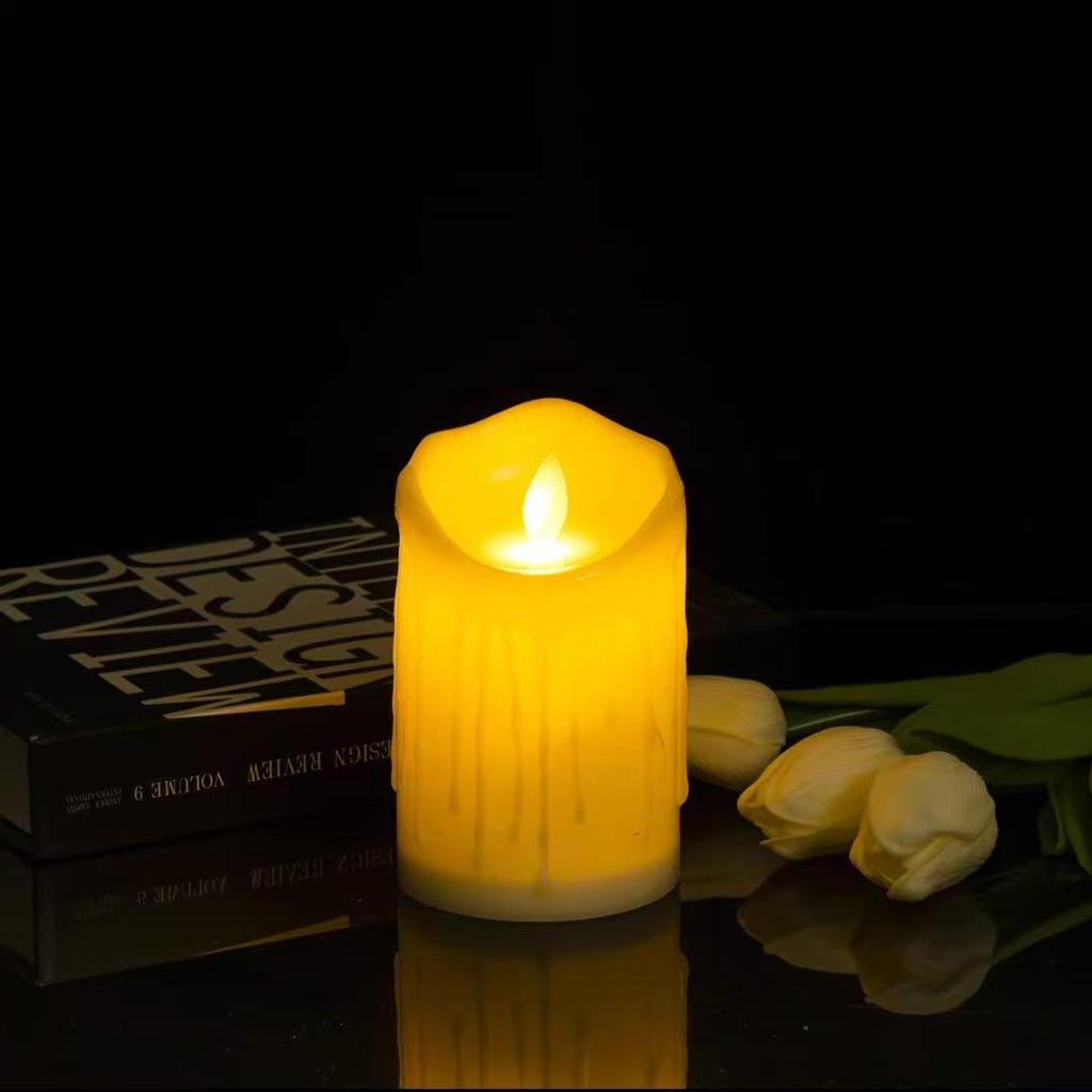LED Wavy Mouth Face Swinging Candle Light for Wedding, Birthday, Christmas, Concerts