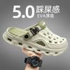 Sandals are fashionable and versatile, personalized and trendy, two-wear travel, summer hole shoes, hollow thick soles, comfortable sandals