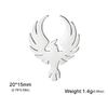 Phoenix Totem Brooch for Men Women Stainless Steel Gold Animal Groom Shirt Suit Badge Pin Accessories