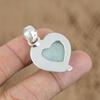 Gift For Women Pendant Heart 925 Sterling Silver Natural Amazonite Gemstone