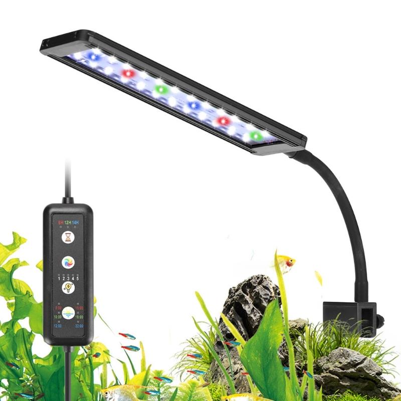 High Efficiency LED Full Spectrum Aquariums Light Clipon Lamp For Fishtanks Condition Enhancement Landscape Accessory