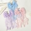 Women Hairpin Cartoon Bowknot Long Ribbon Decor Back Head Hair Clip Hair Styling Tool Hair Accessory