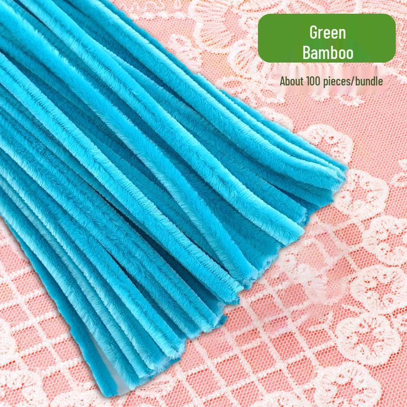 Thickened White Chenille Pipe Cleaners - Mixed Colors for DIY Bouquet Crafts