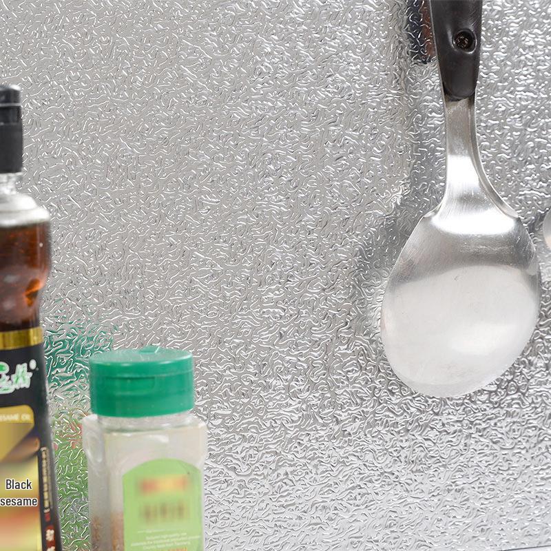 Self-Adhesive Kitchen Aluminum Foil Wallpaper: Oil-Proof, Waterproof, Heat and Moisture Resistant