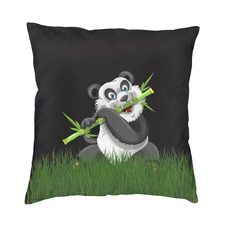 Kawaii Panda Bear Patterns Cushion Cover Sofa Home Decor Animal Cartoon Square Throw Pillow Case 45X45