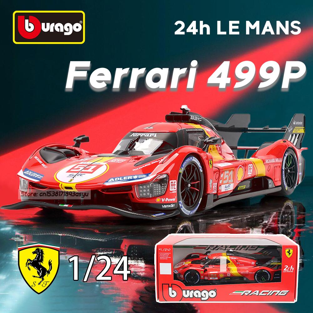 Bburago 1:24 Ferrari 499P #83#51 330 488 250 FXXK 458 Alloy Vehicle Car Model Toy Collection Gift Multiple Styles To Choose From