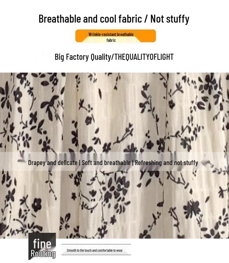 2026 Spring/Summer Floral High-Waisted A-Line Maxi Skirt for Women - Retro, Slimming, Hip-Covering Design