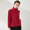 Down jacket women's light and seamless glue pressing autumn and winter new stand-up collar short cold-proof slim-fitting white duck down jacket