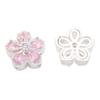 14K Gold-Plated Copper Zircon Five-Petal Flower Spacer Beads for DIY Crystal Bracelet Jewelry