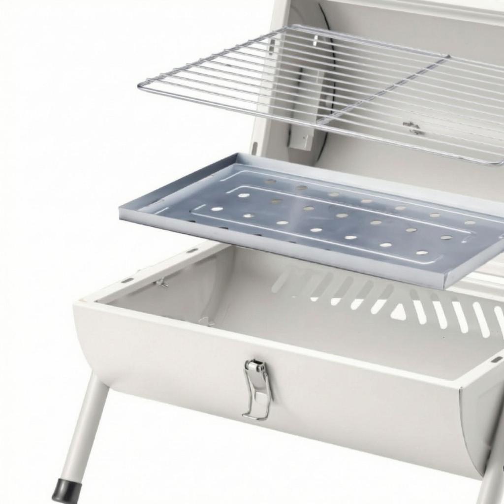 Portable Charcoal Grill Lidded Folding Easy To Assemble for Patio