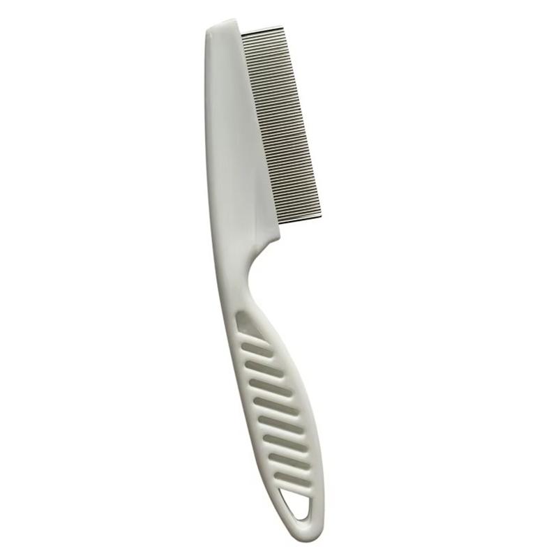 Flea Comb Dog Cat Hair Removal Brush Stainless Steel Dense Teeth Inline Comb Portable Pet Universal Grooming Cleaning Supplies