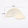 Rainbow Wooden Crafts DIY Hollowed-Out Unfinished Wood Chips for Children - Christmas Theme