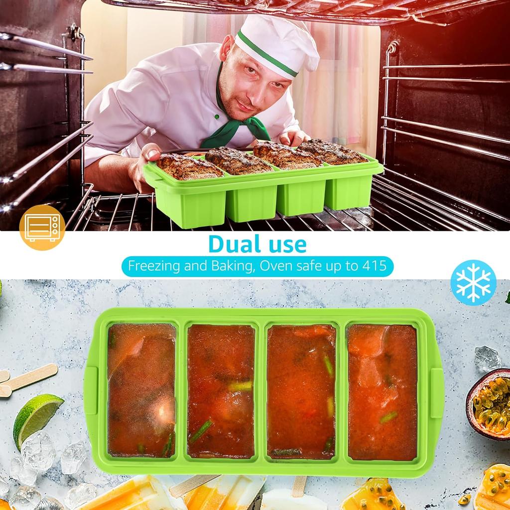 Large Capacity Rectangular Ice Cube Mold with Lid Stackable Freezer Trays for Bottles Beverages Long Cubes Mould Kitchen Items