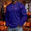 Men's Long Sleeve Shirt Loose Fit Casual Top for Halloween and Everyday Wear