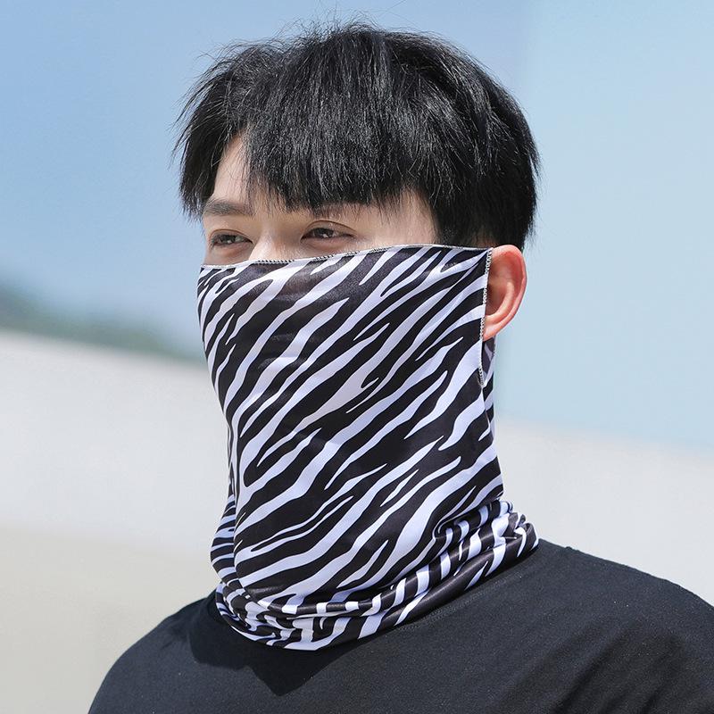 Unisex UV Protection Breathable Face Mask & Neck Gaiter with Ear Loops for Summer Cycling