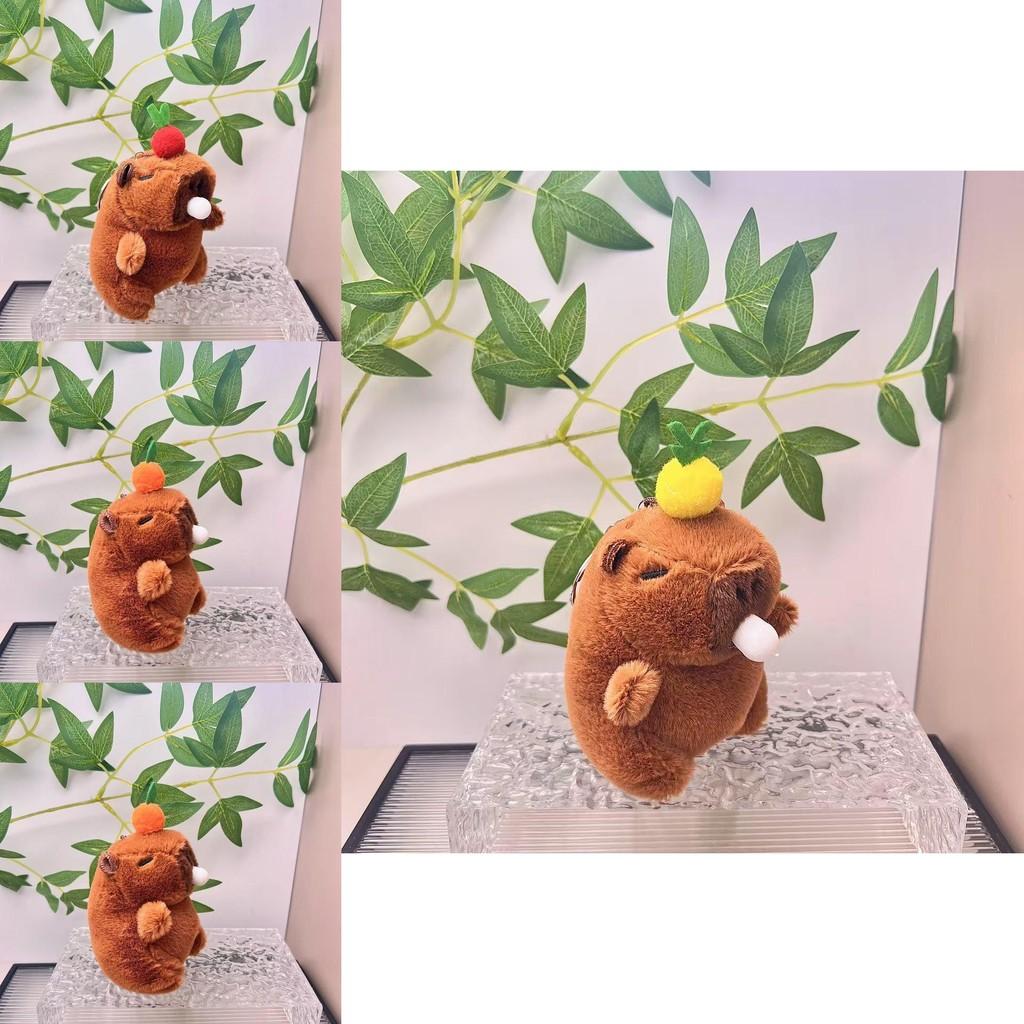 Cute Capybara Plush Toy Keychain With Bubble Blowing Design Ultra Soft And Fun