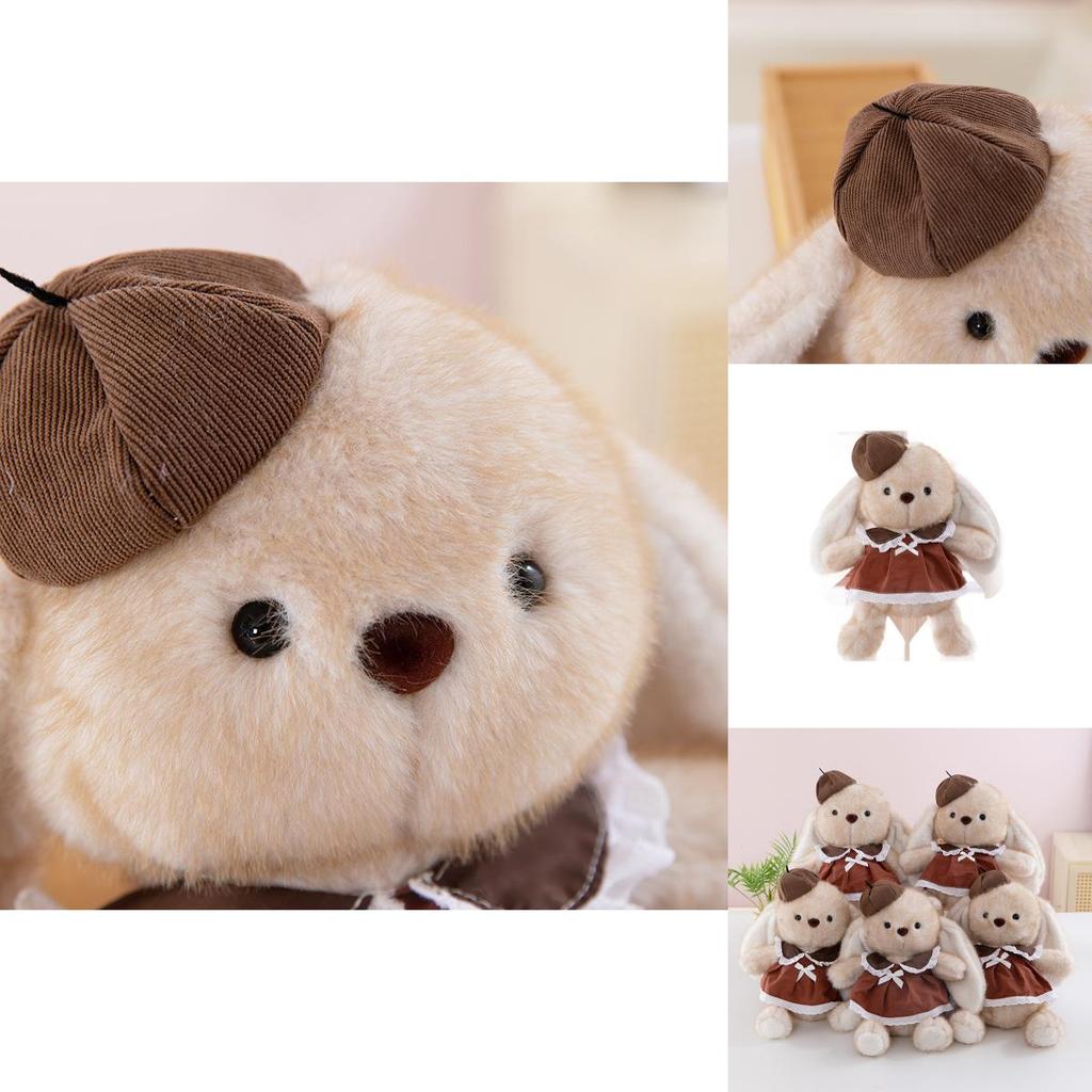 Plush Rabbit Toy For Kids Soft Animal Plush Pillow Gift With Dress And Hat Decoration