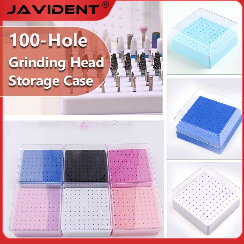 1Pcs Large-Capacity 100-Slot Portable Storage Case Designed for Storing and Organizing Nail Art Bits Includes Dust-Proof Base