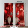 2pcs 2D flat printing Christmas Scene Curtains Christmas Gnomes Festive Digital Printed Polyester Drapes Birthday Party Perfect