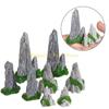 KX4B Organic Tiny Mountain Model Features Calm Area Decoration Set 8Pcs