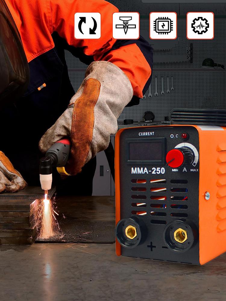 MMA-250 MIG Welder 4KW Inverter Arc Electric Welding Machine TIG/ARC Stick Argon Precise Digital Pulse Welder EU Plug/US Plug