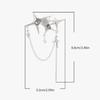 Elegant Four point Star Chain Pin Personality Punk Breastpin Crystal Badge Jewelry Sophisticated Women Suit Dress Brooch