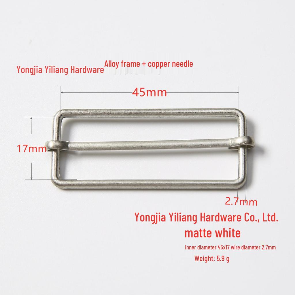 Stainless Steel Adjustable D-Ring Buckle - Copper Three-Speed Wire Pull Design