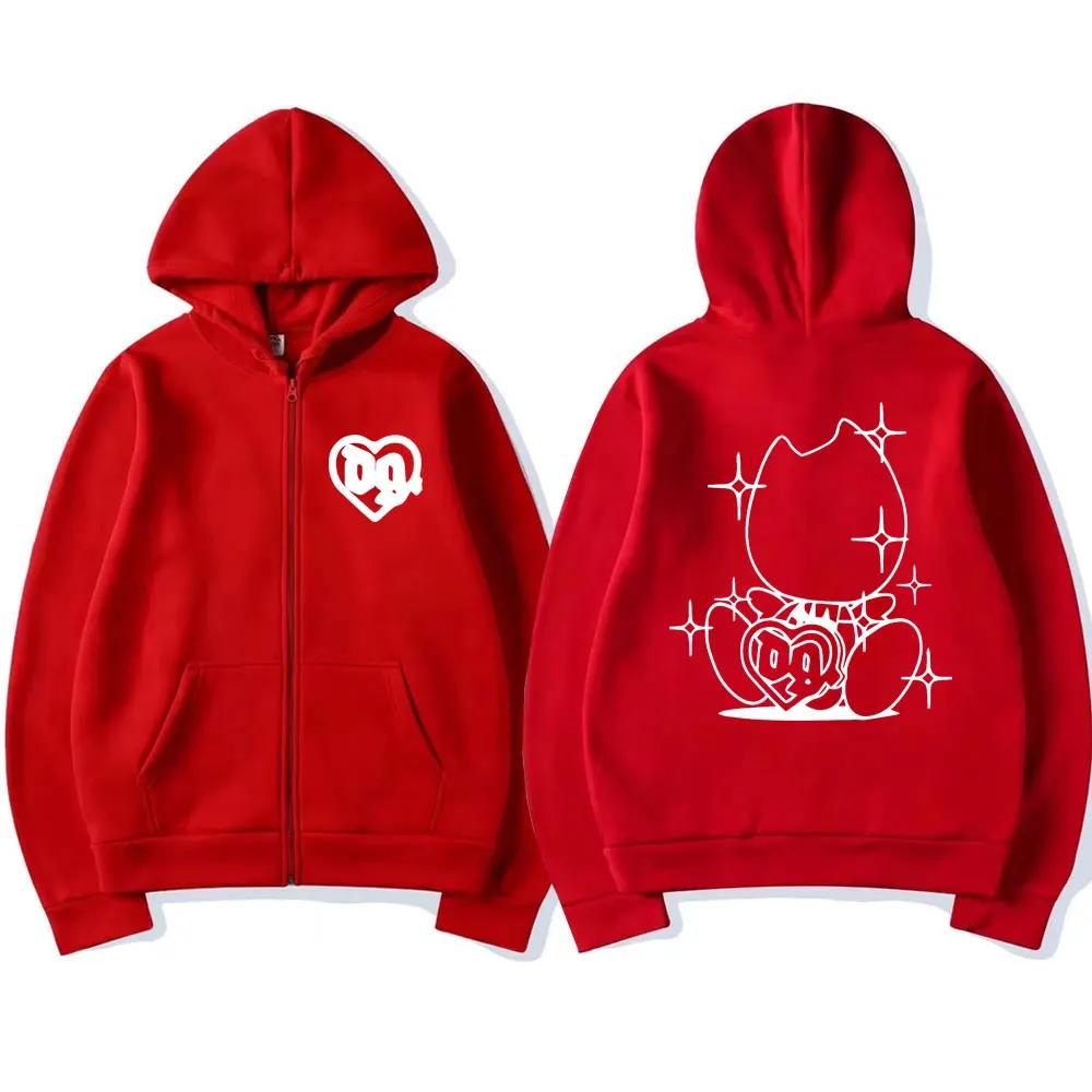 

Bladee Drain Gang Print Fashion Zipper Hoodies Men Women Casual Oversized Zip Up Sweatshirt Streetwear Autumn Jackets 3XL