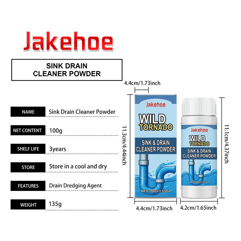 Drain Unclogging Powder Heavy Duty Formula Fast Acting Clog Remover For Bathroom Toilet Sink Tub Pipe Deep Cleaning Solution