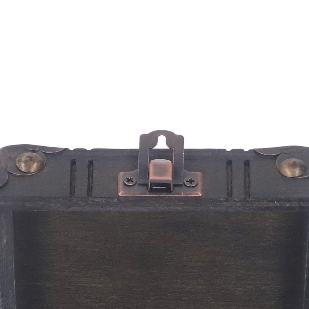 Wooden Vintage Wooden Box With Lock Handmade Treasure Chest Case Secure Elegant Vintage Wooden Treasure Box Home Display