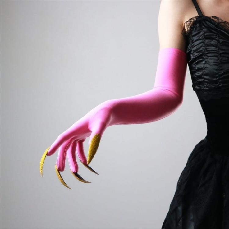 Lange Nägel Handschuhe Elastische Pfoten Armhandschuhe Für Punk Outfit Kostümpartys Abendveranstaltung Anzieh Zubehör Armschmuck