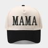 MOMMIN MAMA DAD Outdoor 3D Stickerei Baumwolle Retro Damen Verstellbar Trucker Kappe Lässig Herren Spleißfarbe Baseball Snapback Hüte