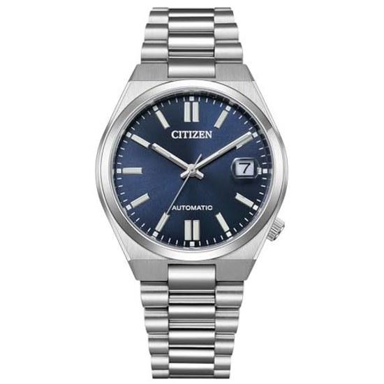 CITIZEN Wristwatch COLLECTION TSUYOSA 37mm Gray Blue NJ0200-50M Mechanical Automatic Watch See-Through Back Date Domestic Genuine Product